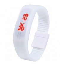 Wrist Band Style LED Watch, Bracelet Digital Watch for Kids, White Color